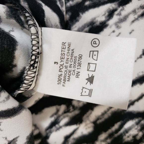 MBLM Tess Holiday Black & White Print Blouse 3X - Picture 5 of 6